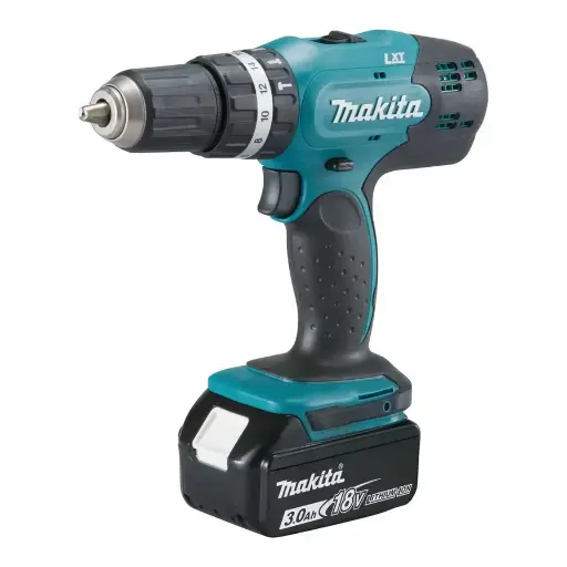 Makita Cordless Hammer Drill Driver W/Batteries & Charger, DHP453RFE (18 V)